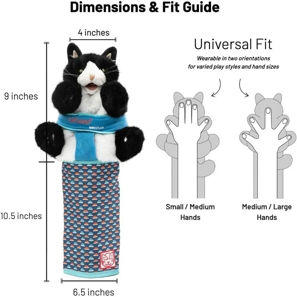 CATSUMO Cat Wrestling Glove Puppet Play Toy Kitty Durable Hand Mitt w/Catnip